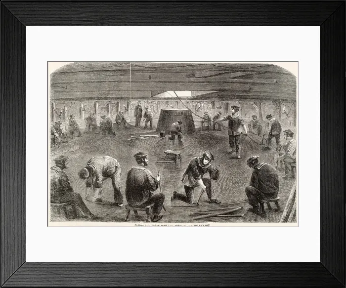 Framed Print : Coiling of the Atlantic cable on board H. M.s Agamemnon prior to the 1858 expedition to lay cable from Britain to North America. The cable was successfully laid on 5th August 1858, but the connection was lost on 20th October Framed Print : Coiling of the Atlantic cable on board H. M.s Agamemnon prior to the 1858 expedition to lay cable from Britain to North America. The cable was successfully laid on 5th August 1858, but the connection was lost on 20th October