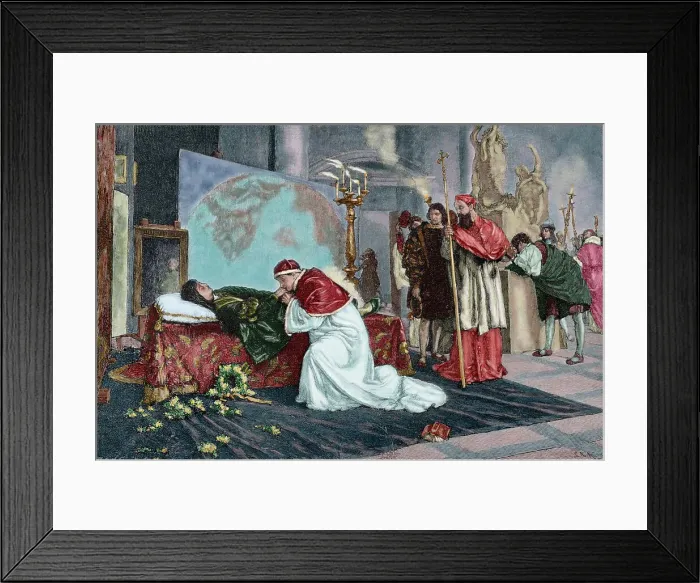 Framed Print : Pope Leo X in Raphael's deathbed Framed Print : Pope Leo X in Raphael's deathbed