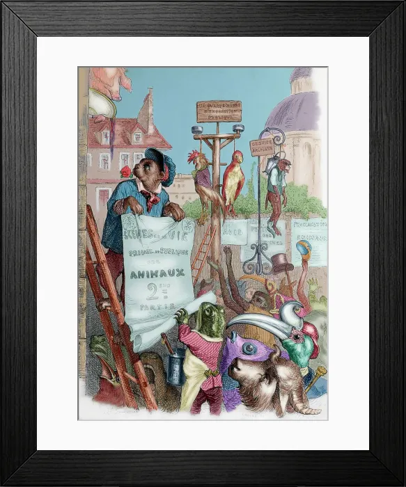 Framed Print : 19th Century 1840 1842 Animal Animals Barcelona