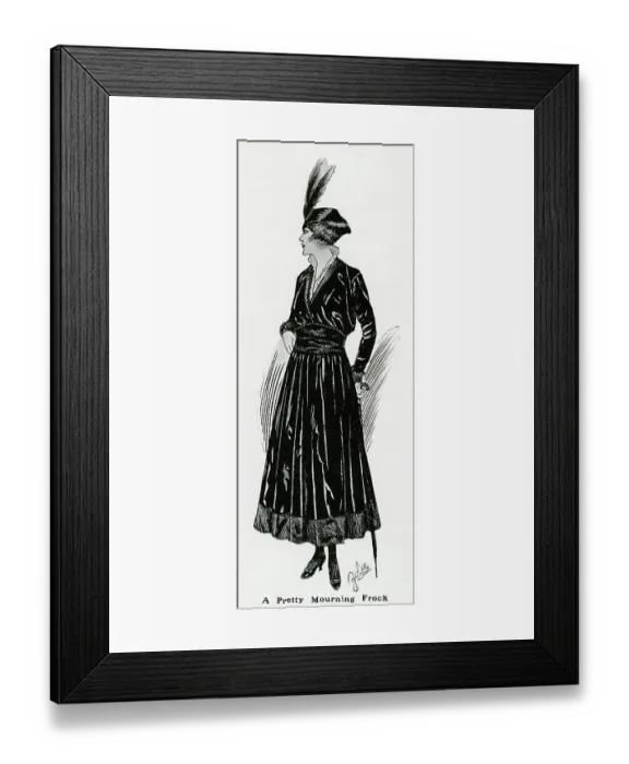 Framed Print : Mouring dress 1916 Framed Print : Mouring dress 1916