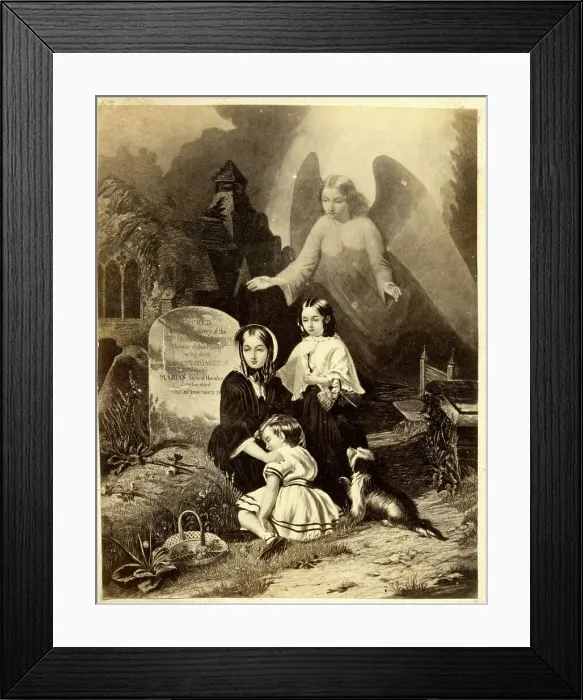 Framed Print : Graveside Grave Death Burial Headstone Woman Framed Print : Graveside Grave Death Burial Headstone Woman