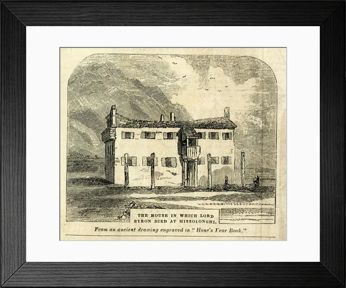 Framed Print : House where Lord Byron died, Missolonghi, Greece Framed Print : House where Lord Byron died, Missolonghi, Greece