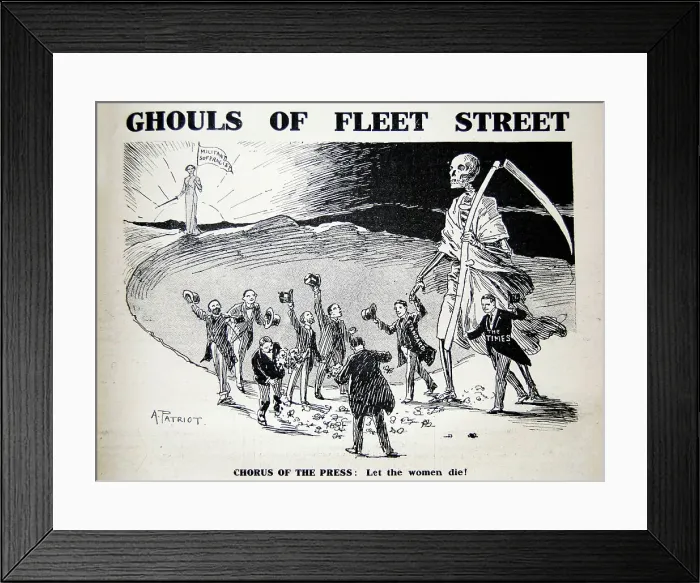 Framed Print : Suffragettes Die Ghouls of Fleet Street Framed Print : Suffragettes Die Ghouls of Fleet Street