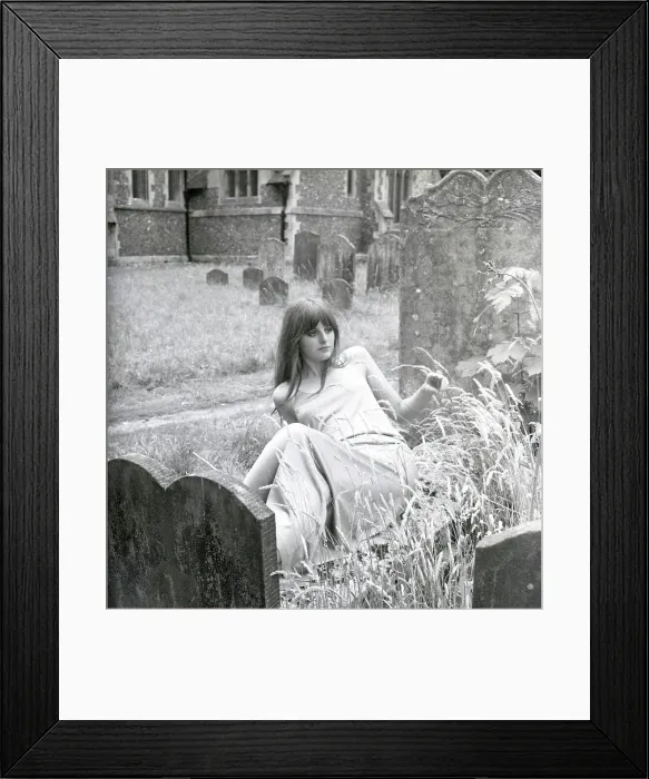 Framed Print : Model posing in a graveyard Framed Print : Model posing in a graveyard