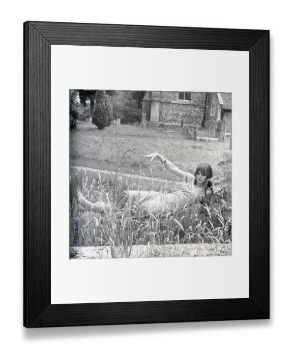 Framed Print : Model posing in a graveyard Framed Print : Model posing in a graveyard