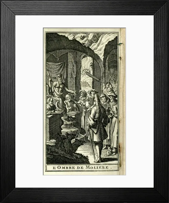 Framed Print : Scene from Brecourt's play, L'Ombre de Moliere Framed Print : Scene from Brecourt's play, L'Ombre de Moliere