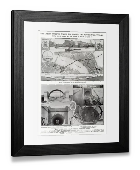Framed Print : Rotherhithe Road Tunnel, London 1908 Framed Print : Rotherhithe Road Tunnel, London 1908