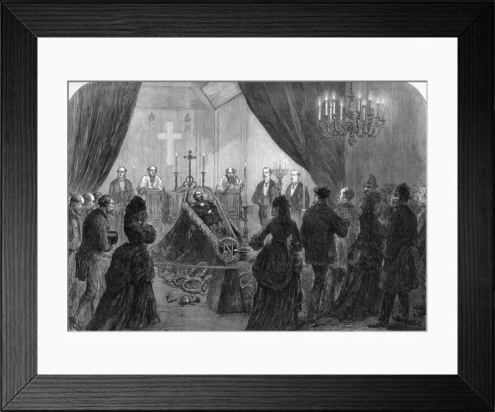 Framed Print : The Emperor Napoleon lying in state