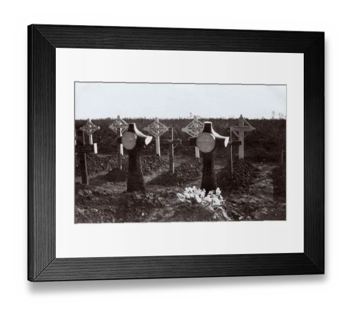 Framed Print : Graves of RFC crewmen, Northern France, WW1 Framed Print : Graves of RFC crewmen, Northern France, WW1