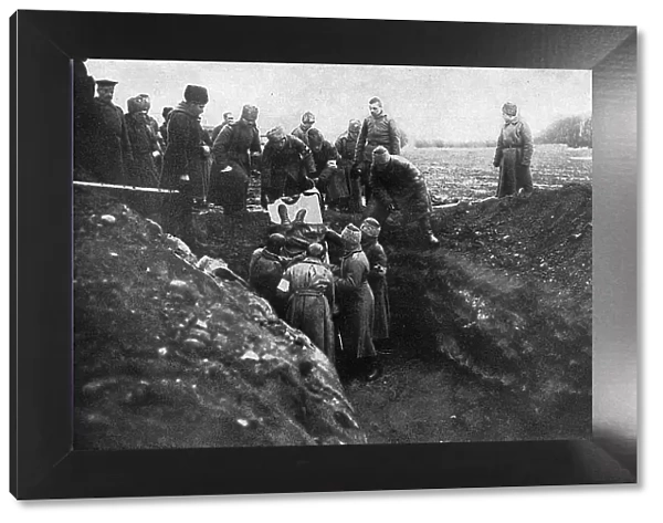 Mass burials in Field of Mars, Petrograd, Russia