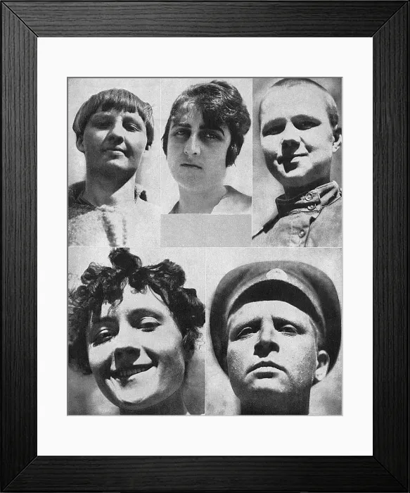 Framed Print : Maria Bochkareva with Women's Battalion, Russia, WW1 Framed Print : Maria Bochkareva with Women's Battalion, Russia, WW1