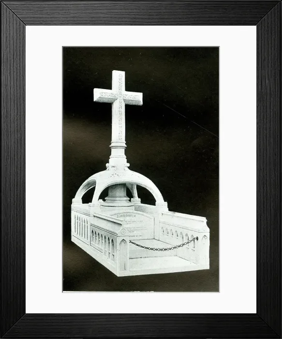 Framed Print : Funerary Monument - Grave with Cross