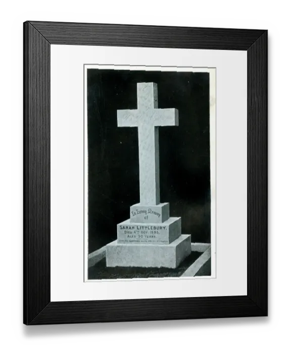 Framed Print : Artistic Memorial Cross 1900s F Osborne London Framed Print : Artistic Memorial Cross 1900s F Osborne London