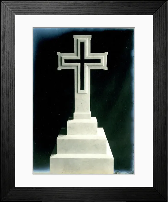 Framed Print : Funerary Monument - Plain Cross Framed Print : Funerary Monument - Plain Cross