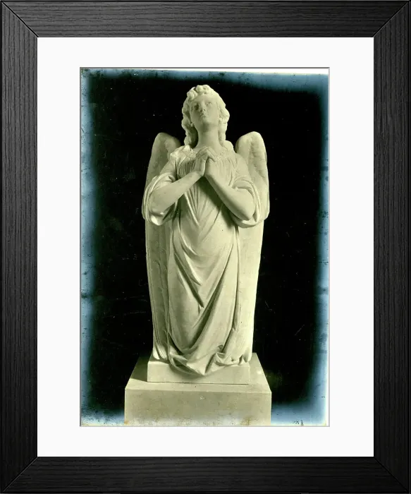 Framed Print : Funerary Monument - Praying Angel