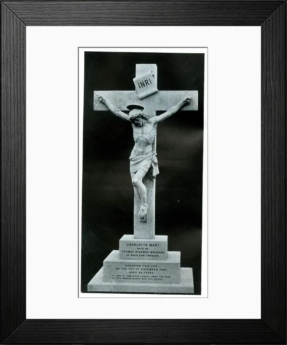 Framed Print : Funerary Monument - Jesus on Cross Framed Print : Funerary Monument - Jesus on Cross