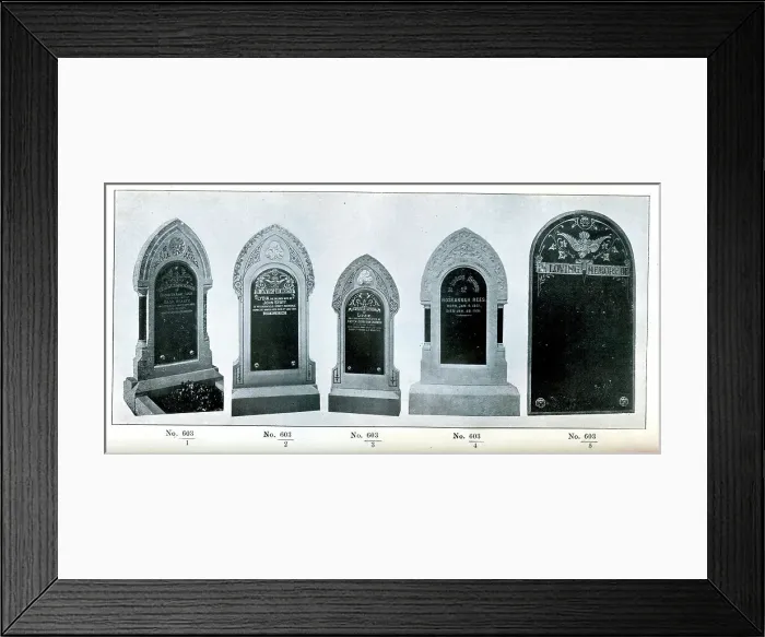 Framed Print : Artistic Memorial Various Headstone Gravestone Framed Print : Artistic Memorial Various Headstone Gravestone