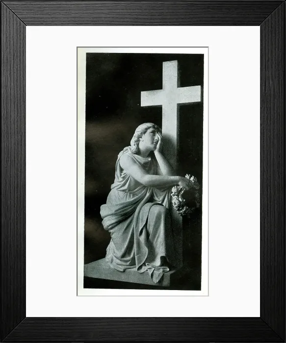 Framed Print : Funerary Monument - Woman at foot of Cross Framed Print : Funerary Monument - Woman at foot of Cross