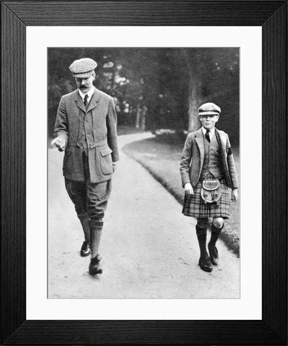 Framed Print : Prince Albert, Duke of York with his tutor Mr H. P. Hansell Framed Print : Prince Albert, Duke of York with his tutor Mr H. P. Hansell