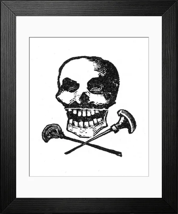 Framed Print : Title page design, skull Framed Print : Title page design, skull