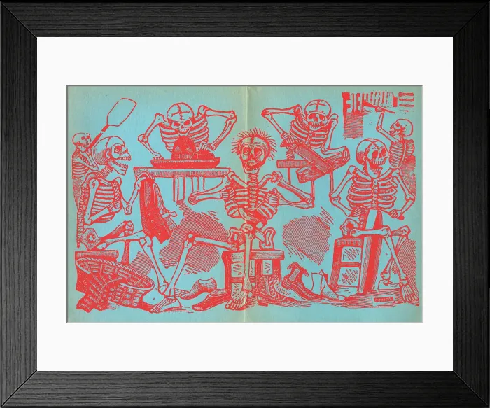 Framed Print : Posada, skeletons of tradesmen Framed Print : Posada, skeletons of tradesmen