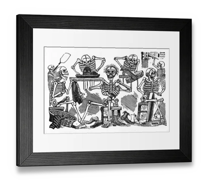 Framed Print : Posada, skeletons of tradesmen Framed Print : Posada, skeletons of tradesmen