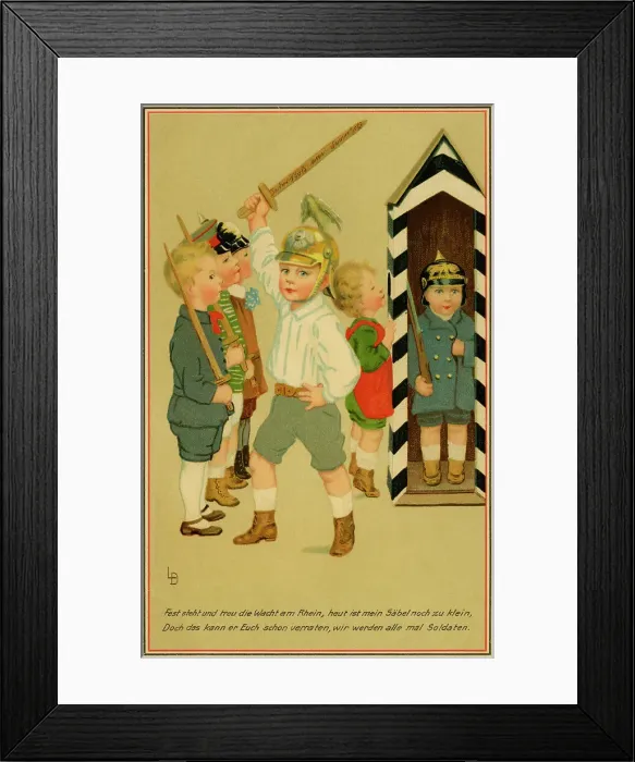 Framed Print : Patriotic German children Framed Print : Patriotic German children