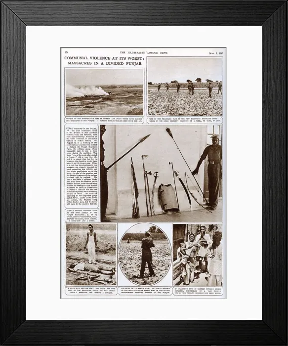 Framed Print : Communal violence at its worst, Partition 1947 Framed Print : Communal violence at its worst, Partition 1947