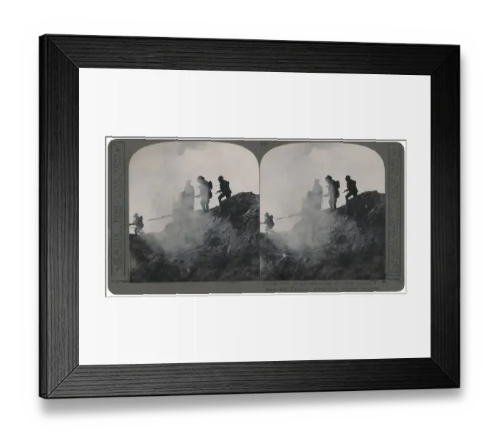 Framed Print : British soldiers during gas attack, Thiepval, WW1 Framed Print : British soldiers during gas attack, Thiepval, WW1