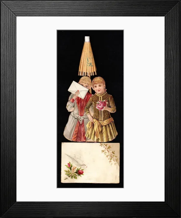 Framed Print : Victorian People Costume 1890s Girl Girls Child Framed Print : Victorian People Costume 1890s Girl Girls Child