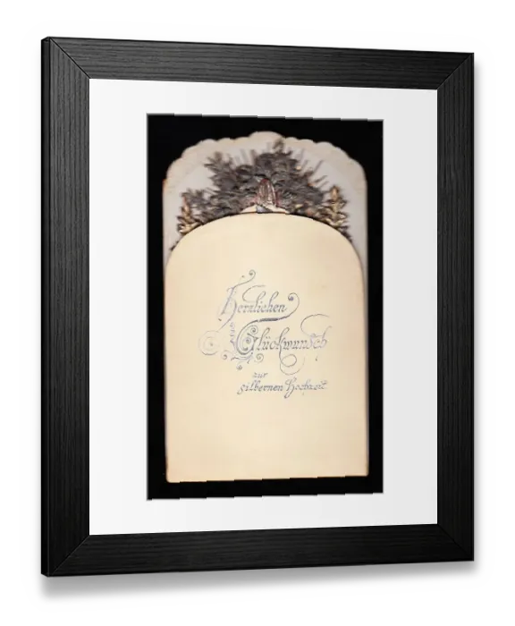 Framed Print : German greetings card for a silver wedding celebration Framed Print : German greetings card for a silver wedding celebration
