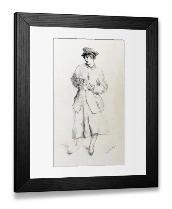 Framed Print : Chauffeuse, by Albert de Belleroche, WW1 Framed Print : Chauffeuse, by Albert de Belleroche, WW1