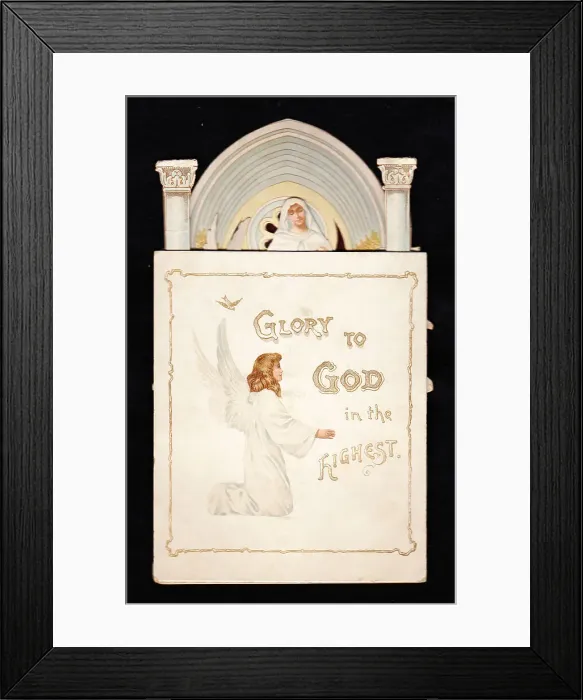 Framed Print : Christmas card, Glory to God in the Highest Framed Print : Christmas card, Glory to God in the Highest
