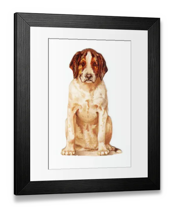 Framed Print : Greetings card in the shape of a dog Framed Print : Greetings card in the shape of a dog