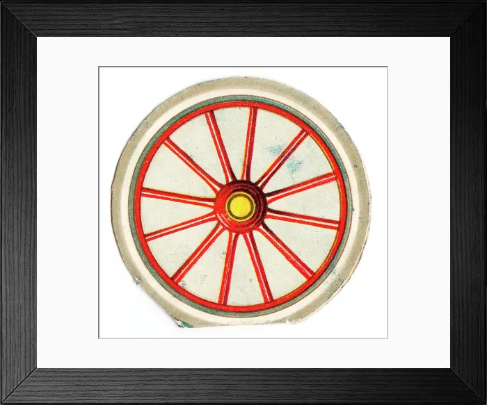 Framed Print : Christmas card in the shape of a car wheel Framed Print : Christmas card in the shape of a car wheel
