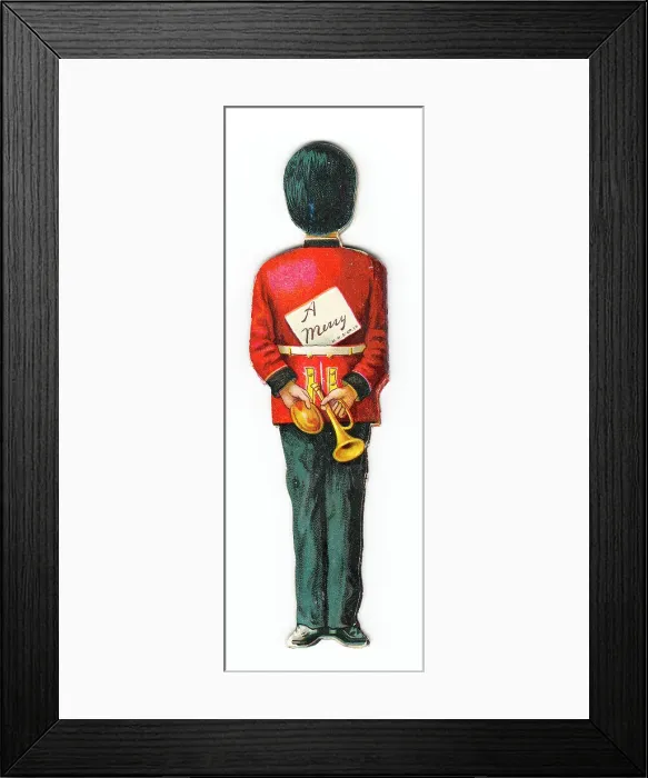 Framed Print : Late Victorian 1890s Greetings Card Man Men Red Framed Print : Late Victorian 1890s Greetings Card Man Men Red