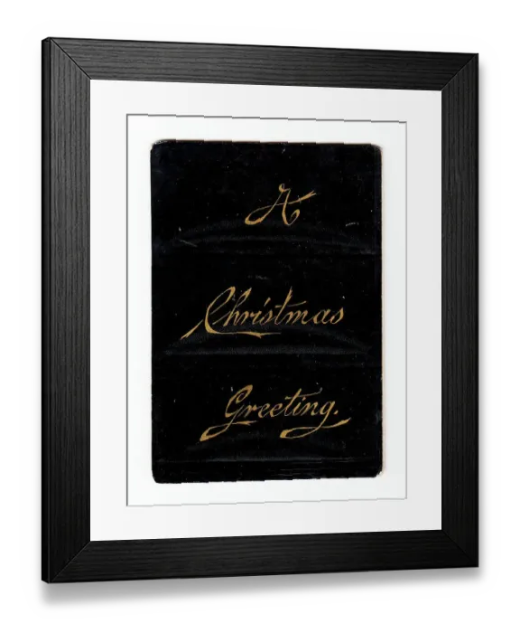 Framed Print : Christmas card in the shape of a paintbox lid Framed Print : Christmas card in the shape of a paintbox lid