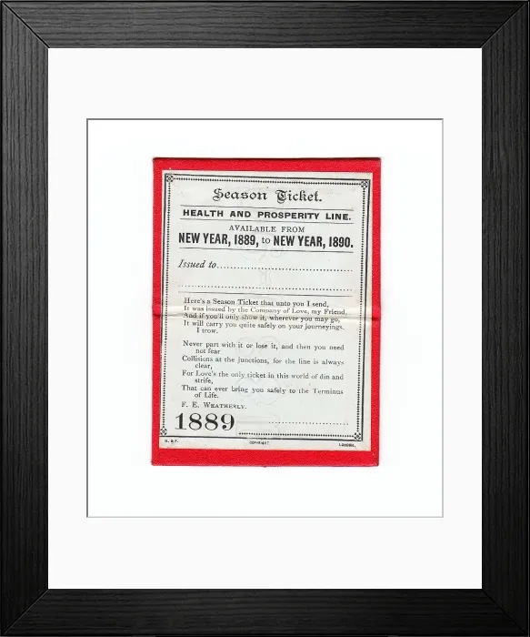 Framed Print : Victorian Spoof Joke 1880s New Year Weatherly Framed Print : Victorian Spoof Joke 1880s New Year Weatherly