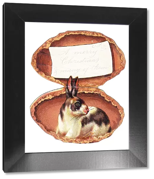 Greetings card in the shape of an almond