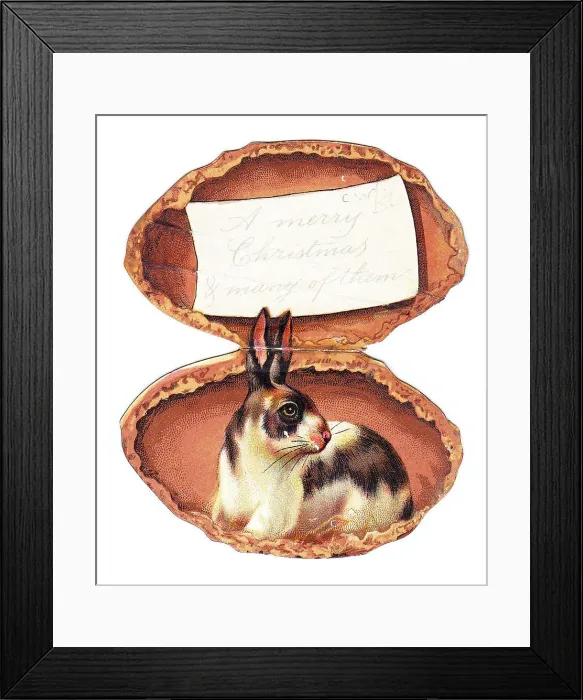 Framed Print : Greetings card in the shape of an almond Framed Print : Greetings card in the shape of an almond