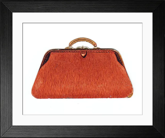 Framed Print : Christmas card in the shape of a purse Framed Print : Christmas card in the shape of a purse