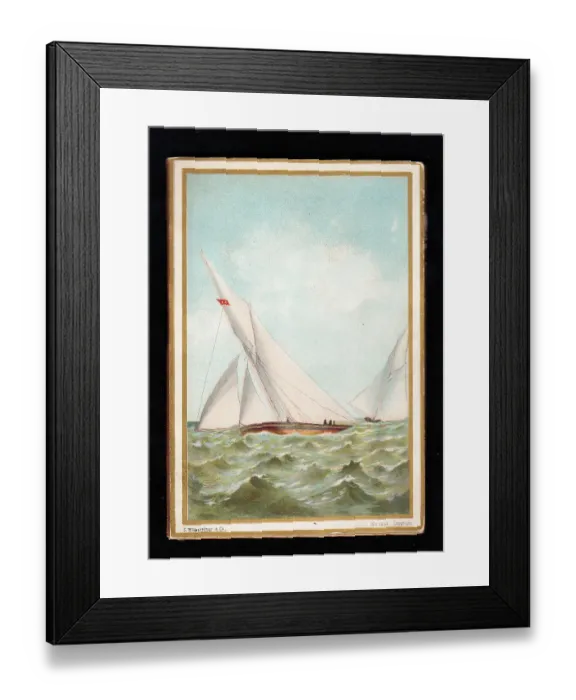 Framed Print : Sailing boats on a greetings card Framed Print : Sailing boats on a greetings card