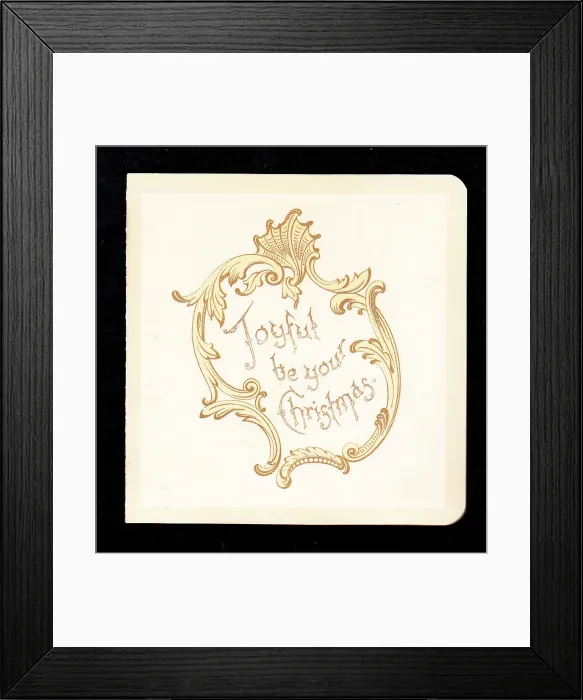 Framed Print : Arabesque design in sepia on a Christmas card Framed Print : Arabesque design in sepia on a Christmas card