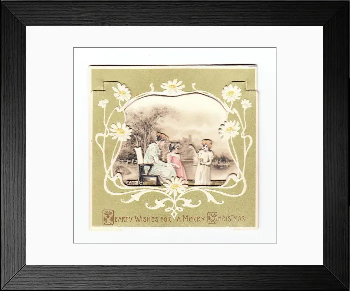 Framed Print : Late Victorian Edwardian 1890s 1900s Greetings Framed Print : Late Victorian Edwardian 1890s 1900s Greetings