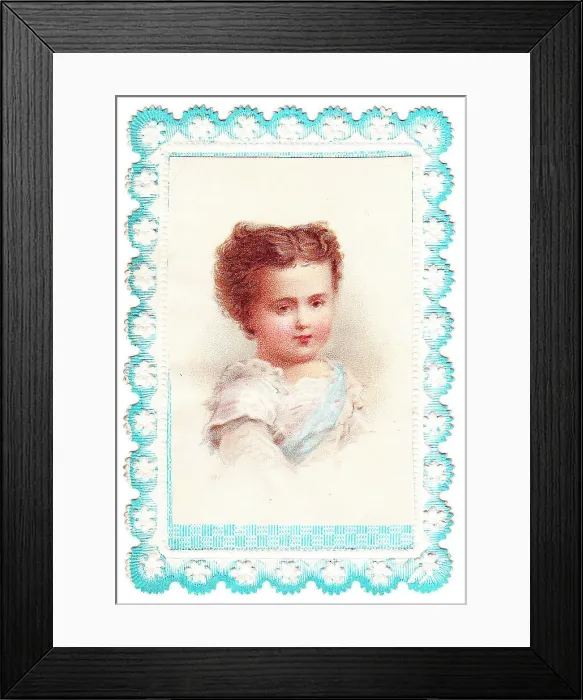 Framed Print : Late Victorian 1890s Greetings Card Fretwork Framed Print : Late Victorian 1890s Greetings Card Fretwork
