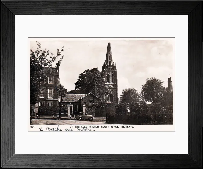 Framed Print : London Building Buildings Highgate North 1930s Framed Print : London Building Buildings Highgate North 1930s
