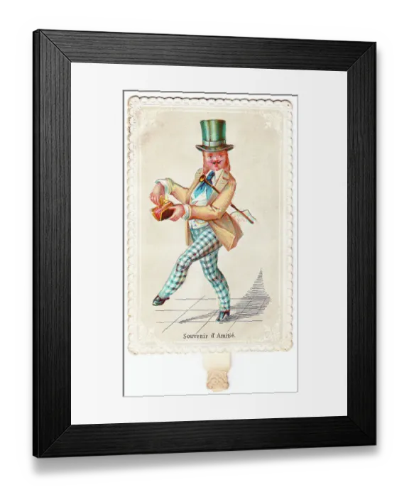 Framed Print : French card, Souvenir of Friendship Framed Print : French card, Souvenir of Friendship