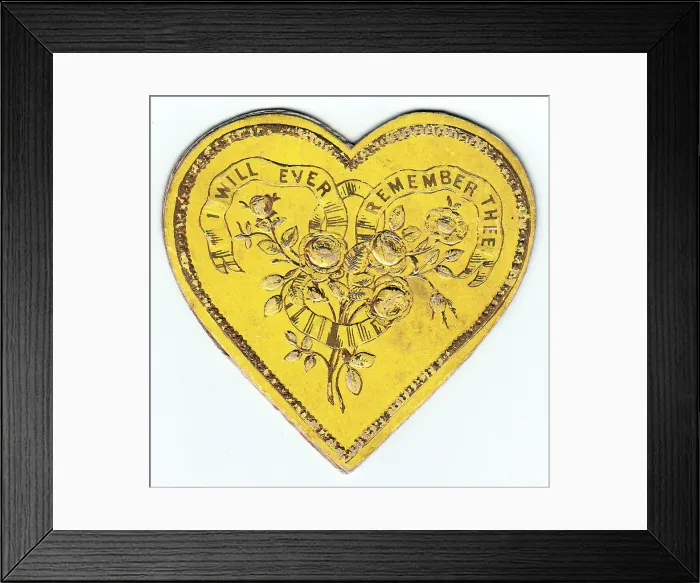 Framed Print : Late Victorian 1890s Card Cards Greetings Hearts Framed Print : Late Victorian 1890s Card Cards Greetings Hearts