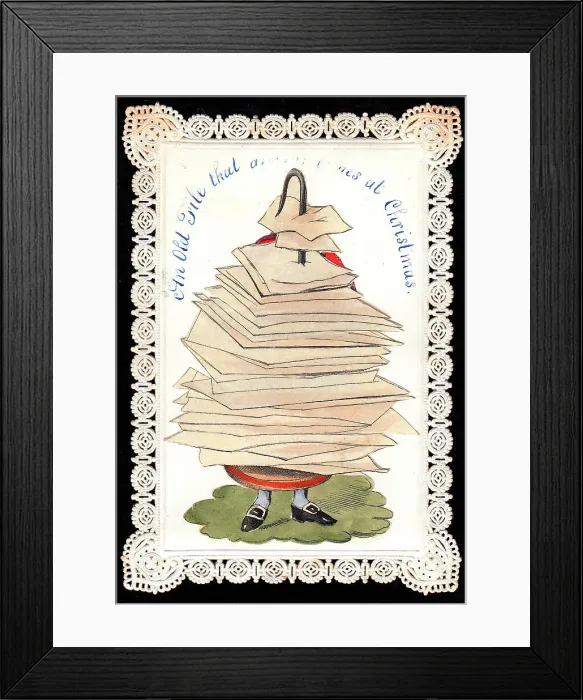 Framed Print : Victorian 1890s Card Greetings Christmas Xmas Framed Print : Victorian 1890s Card Greetings Christmas Xmas