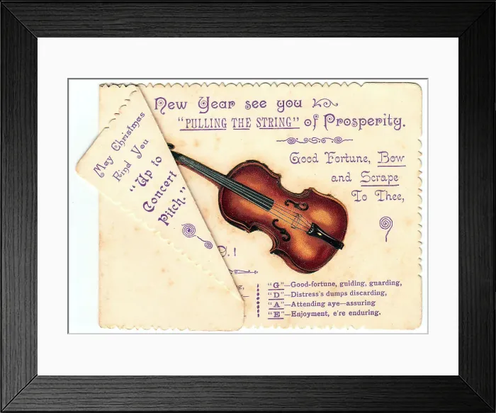 Framed Print : Late Victorian 1890s Greetings Card Christmas Framed Print : Late Victorian 1890s Greetings Card Christmas